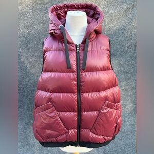 OROLAY Oversized Hooded Duck Down Puffer Vest Jacket Large